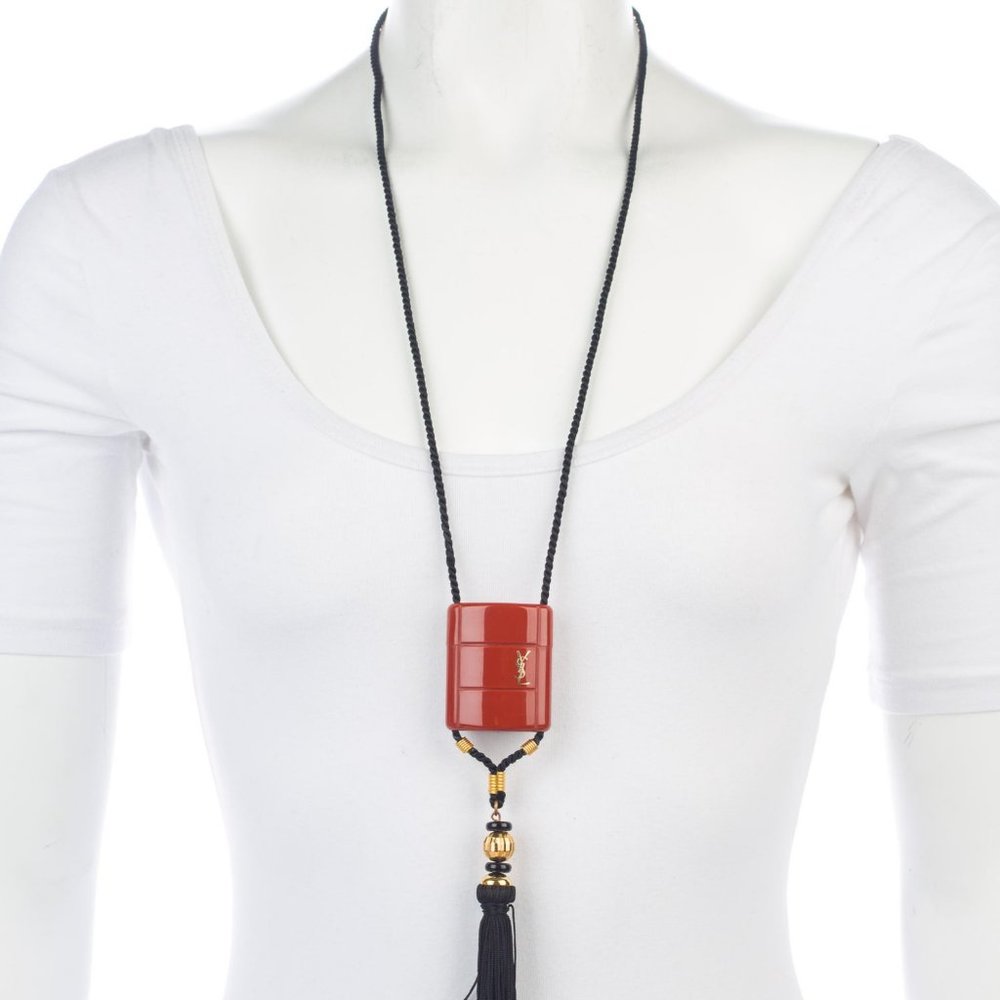 YVES SAINT LAURENT Vintage Bottle Pendant Necklace